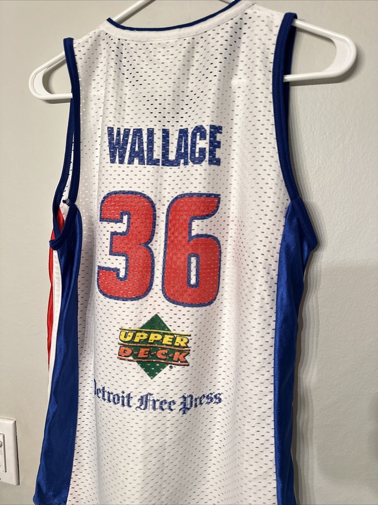 Detroit Pistons Rasheed Wallace #36 Jersey Free Press Upper Deck Promo Size M