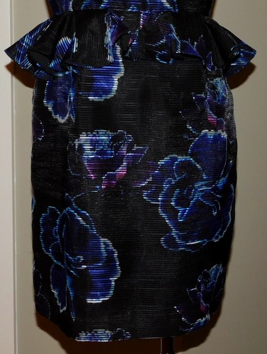 $395 Nicole Miller Womens Sz 4 Petal Drift Ruffle Dress One Shoulder Organza NEW - Picture 6 of 11