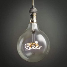 Vintage Style 2w LED BC B22 Bayonet Cap Globe Clear Light Bulb - Beer - RRP £20