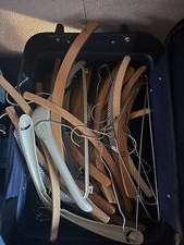 Kleiderbügel Draht Holz Plastik weiß kariert Set