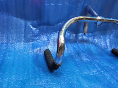 Manubrio Nitto B123 acciaio 390 mm NJS ++ Nitto Jaguar 110 mm stelo acciaio ++ impugnature - Foto 2 di 8