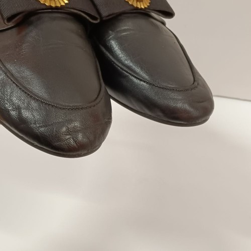 Michael Kors Rory Lion Head Genuine Leather Loafer Black w Gold Size 7.5M - Picture 8 of 14
