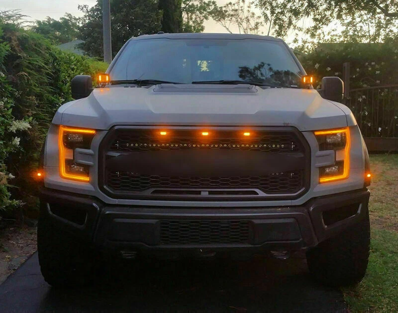 3PCS LED Light Fits for Ford F-150 F150 Raptor Style Grille Grill 2015-2019 .· - Imagem 2 de 4
