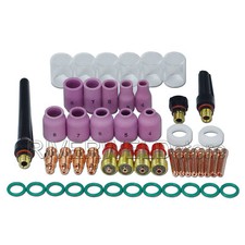 TIG Stubby Gas Lens 10 Pyrex Cup Kit DB SR WP 17 18 26 TIG Welding Torch 49pcs