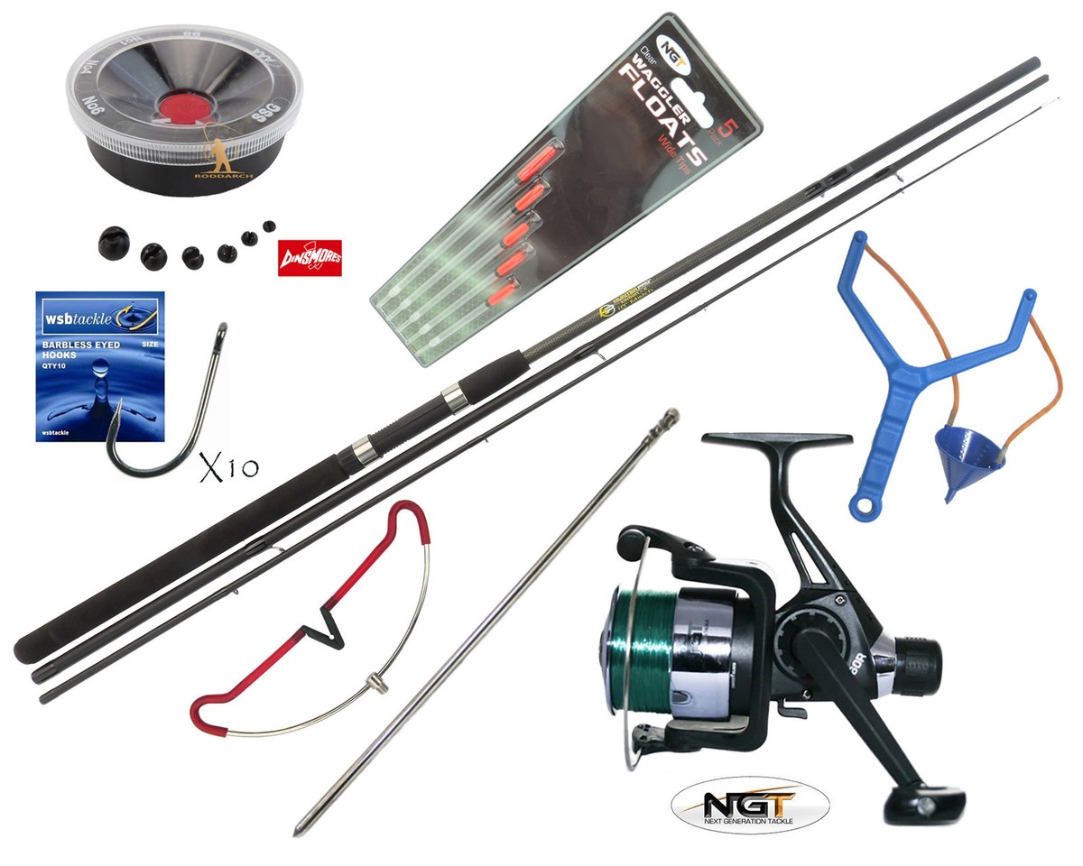 COMPLETE STARTER FISHING KIT SET CARBON ROD REEL TACKLE SET REST