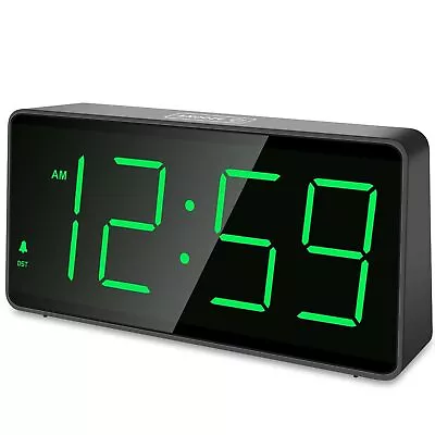 PEAKEEP Battery Operated Digital Clock, Alarm Clock for Bedrooms - Cordless Large Big...