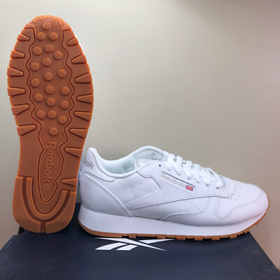 Reebok Unisex Classic  Leather White Grey Gum Running Shoes GY0952 Mens Size 8