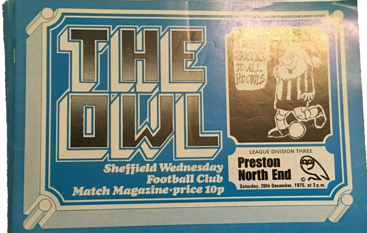 SHEFFIELD WEDNESDAY V PRESTON NORTH END DIVISION THREE 20/12/1975