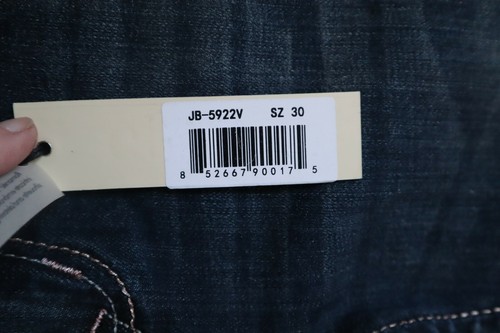 Jeans taglio stivaletto elasticizzato impreziosito denim blu GRACE IN LA 30 nuovo con etichetta - Foto 3 di 7