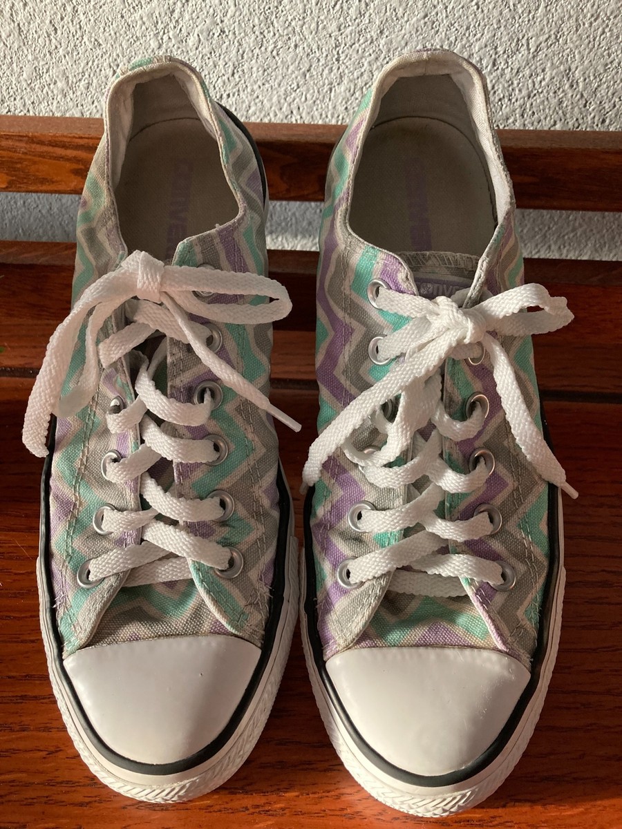 Converse All Star Multi Colored Zig Zag Low Top Sneakers M7