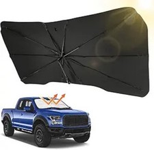 Windshield Sun Shade Umbrella Fit fo Size: For F150 with Safety Hammer 61x 30 