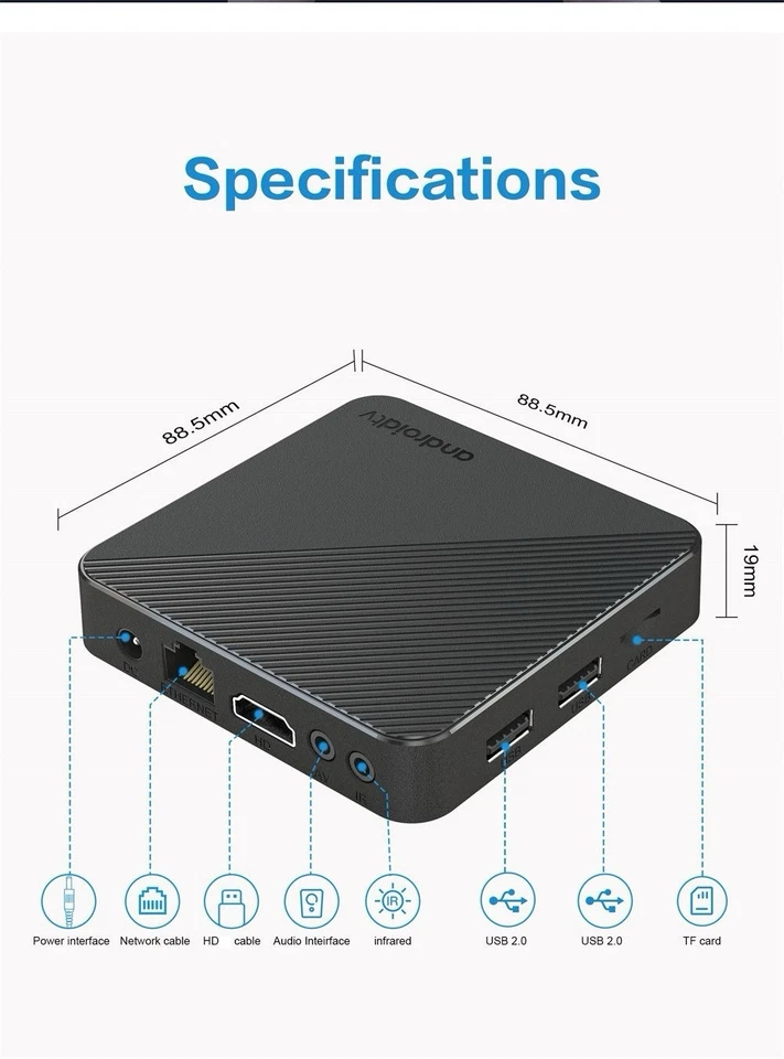 Android TV Box 16GB 2GB RAM and 5G Wifi + Voice Assistant - Imagen 2 de 4