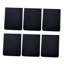 6 Pieces Polymer Mudflaps 24x30 Inch  Durable Black BLACK/ 6 PIECES/ 24 30"