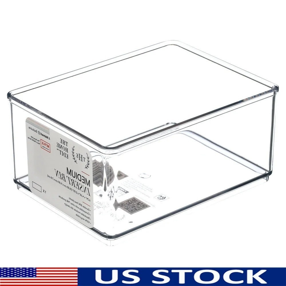 Medium Clear Organizer Insert 2-Pack 6.24 x 2.95 x 4.68 Inches