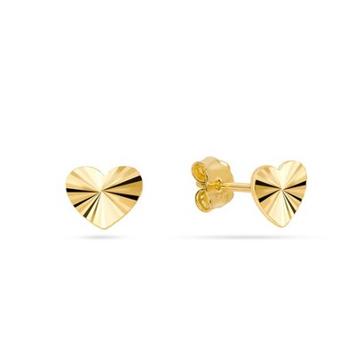 Damen Ohrstecker Herz echt Gold 333 (8 kt) 