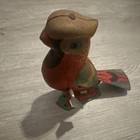 Vintage 1970s Wind Up Tin Litho Toy Red Jumping Parrot -WORKS-w/ Key 6” — photo 7