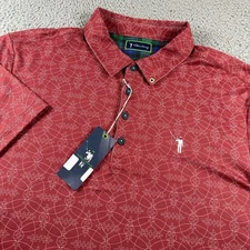 William Murray Laces Out Polo Mens XL Football Patterned Golf Short Sleeve NWT
