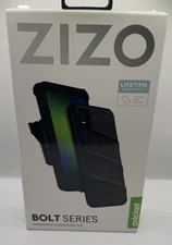 ZIZO Bolt for Cricket Vision Plus Case with Screen Protector, Kickstand BLACK