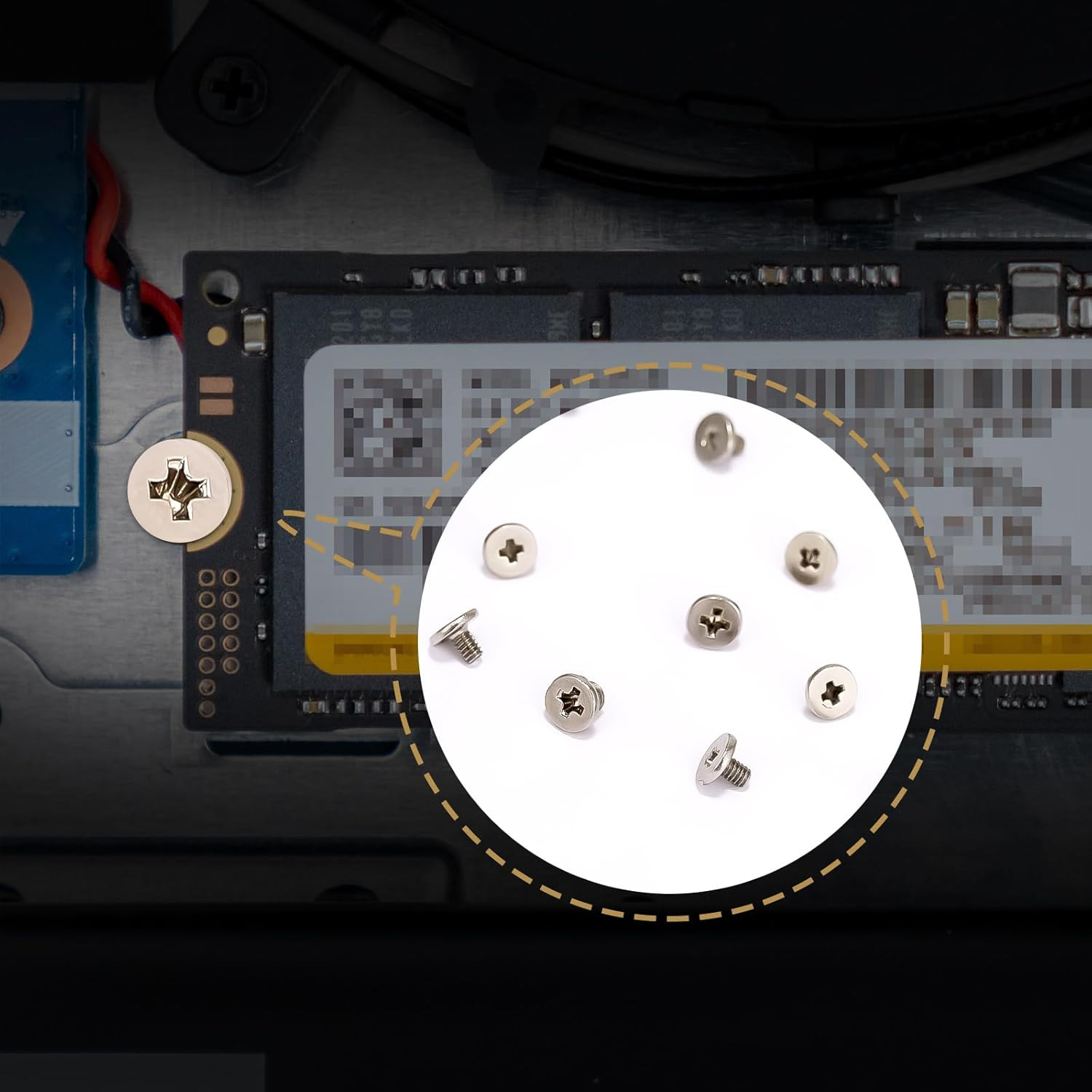 46PCS NVME M.2 SSD Mounting Screws M.2 SSD Screw Kit for Asus Gigabyte Asrock...