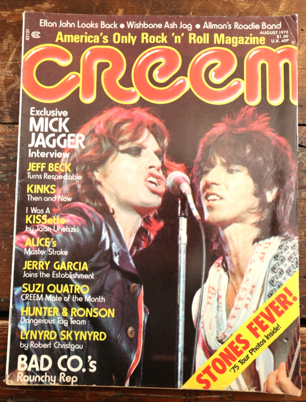 CREEM MAGAZINE VOL 7 NO 3 August 1975 MICK JAGGER Jeff Beck KINKS Jerry Garcia