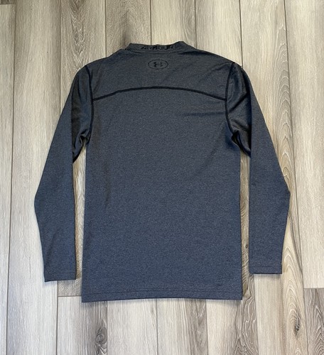 Under Armour Men's Compression Athletic Shirt Long Sleeves Size L Gray ColdGear - Picture 4 of 8