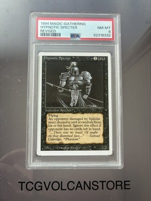 MAGIC THE GATHERING CARD 1994 REVISED HYPNOTIC SPECTER PSA 8