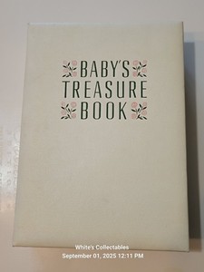 Vintage 1950s Mid Century Baby's Treasure Book Keepsake Box Nursery Decor
