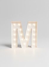 36" Vintage Marquee Letter M - The Original  LED Light-Up Event Letter