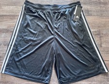 NWT Mens adidas 2XL Dark Gray/Light Gray D2M 3 Stripe Training Shorts 2XL