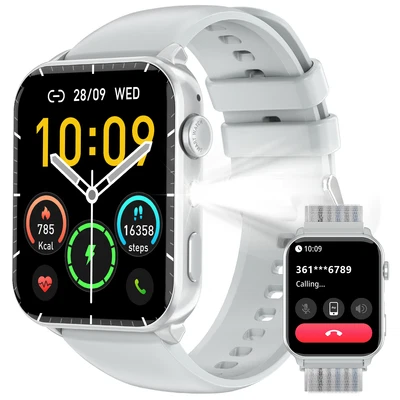 IOWODO Smartwatch für Herren Damen mit Bluetooth Anrufe 100+Sportmodi IP68 Wasserdicht