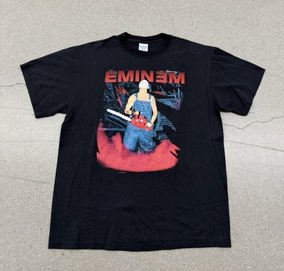 Vintage Rare 2001 Eminem European Tour Graphic Black Rap Tee