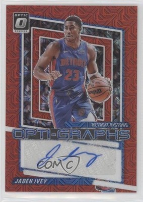 2023 Panini Donruss Optic Opti-Graphs Choice Prizm Jaden Ivey #OG-IVE Auto 14t3