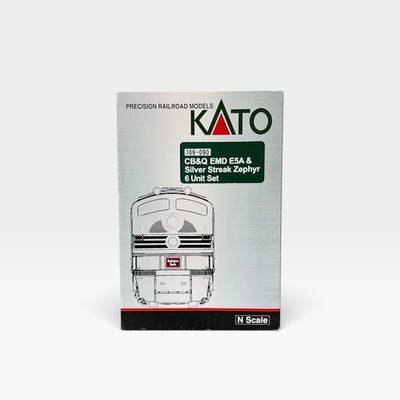 Brandneu Kato Spur N CB&Q EMD E5a/Silver Streak Zephyr 6 Stück Zugpackung
