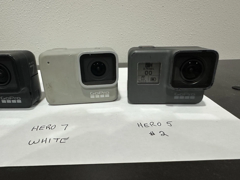 Lote de 4 cámaras de acción GoPro Hero 5, Hero 7 Black, Hero 7 White, Hero 5 sin SD Foto 4 de 4