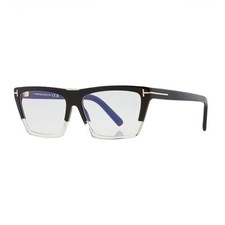 Tom Ford FT5912-B 005 Black 57mm Eyeglasses New Authentic