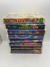 Disney VHS Lot 18 Tapes Classics Black Diamond Bambi Aladdin Toy Story