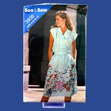 Misses Blouse Skirt 1980s Butterick See & Sew Pattern 3808 Size 8-12 Uncut