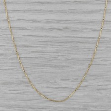 Box Chain Necklace 20" 0.6mm 14k Yellow Gold