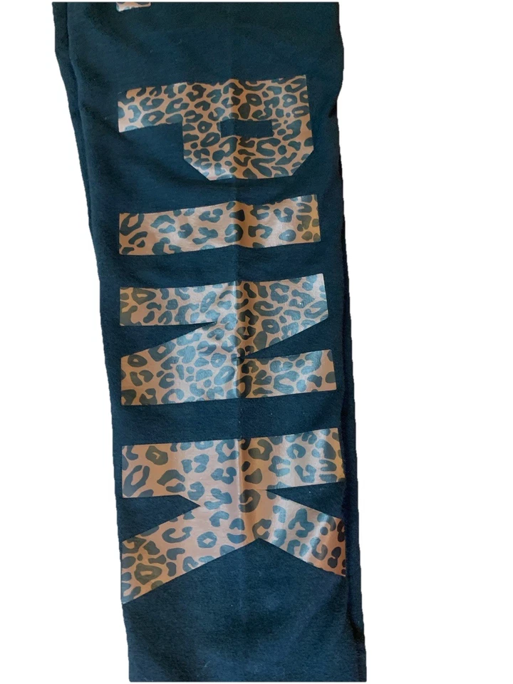 Pantalones de Yoga Y2K Victoria's Secret LOVE PINK VS Vintage Plegables Leopardo Bronceado M Foto 2 de 4