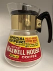 Vintage MCM Corning Pyrex Gold Atomic Starburst 4-6 Cup Glass Coffee Pot Carafe