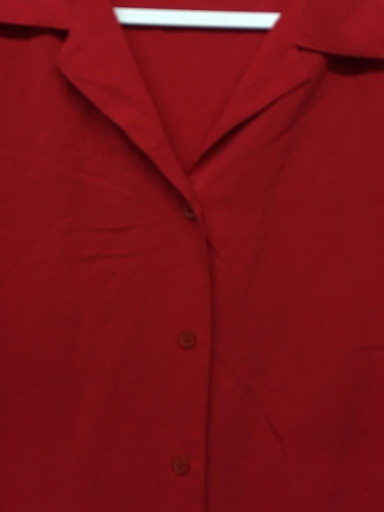 Notations Women's Red 2X Button Front Polyester T… - image 5