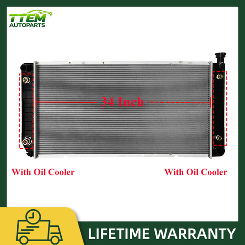 Radiator Aluminum For 1992-2000 Chevy GMC C K 1500 2500 3500 5.0L 5.7L 7.4L