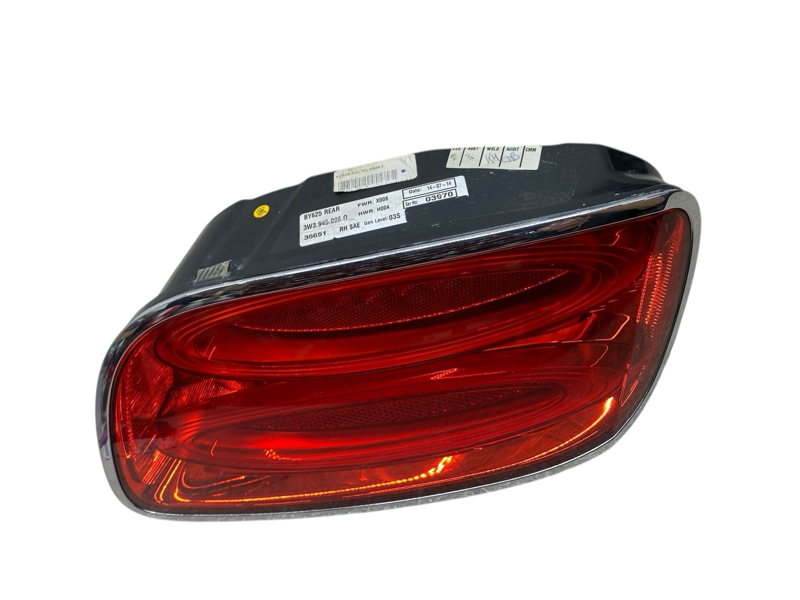 2015 BENTLEY CONTINENTAL RH RIGHT REAR TAIL LIGHT LAMP 3W3945096Q OEM