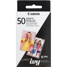 Canon ZINK Paper White Inkless Printing Compatible, Photo Paper, 2" x 3"