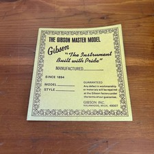 Vintage Gibson The Gibson Master Model Soundhole Label  NEW OLD STOCK !