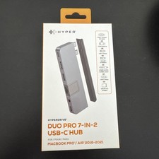 Hyper HyperDrive DUO PRO 7-in-2 USB-C-Hub HDM...