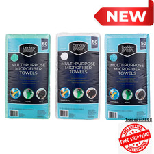 Berkley Jensen Multi-Purpose Microfiber Cleaning Towels for Car and Home, 50 pk