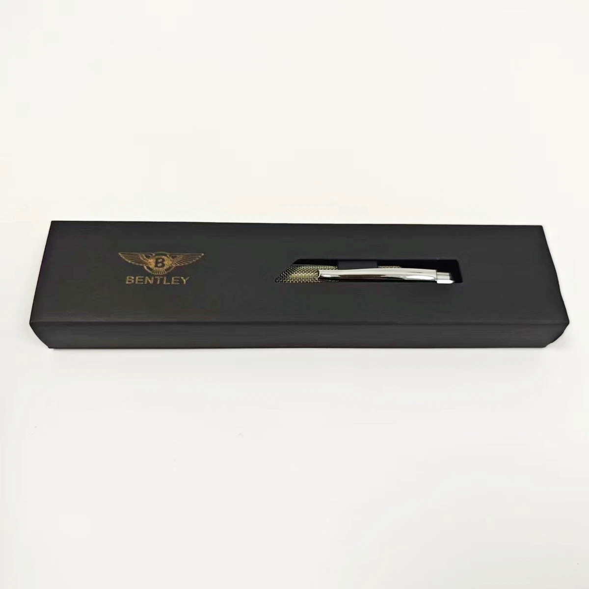 Bentley Motors Black and Silver Ballpoint Pen | Luxury Gift Boxed