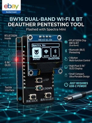   SPECTRA MINI Dual Band RTL8720DN BW16-KIT | WiFi Pentesting Device   
