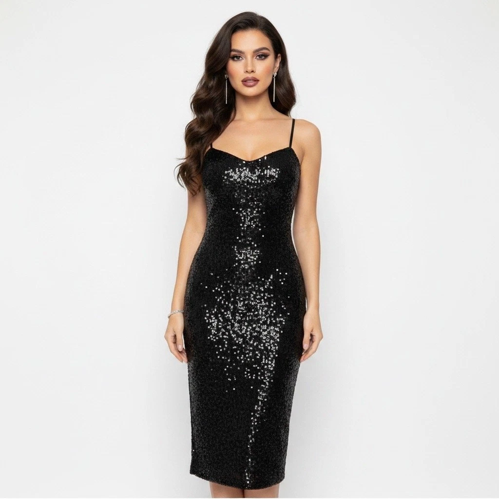black sequin dress express Dresses for Women for sale Color:Black Solidtude 2.0 black strapless satin dress Buy shoes ▷ Nuria.
